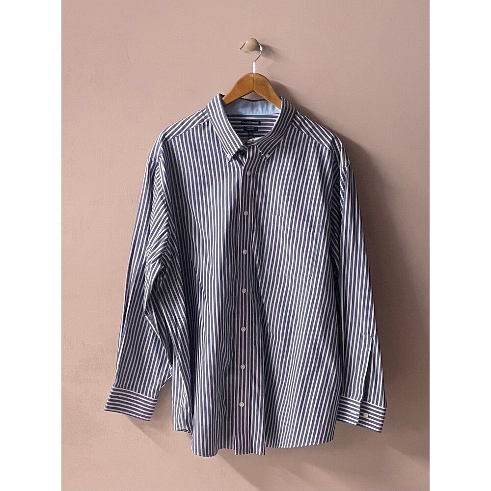 Croft & Barrow Men’s Easy Care Classic Fit Striped Button Down Shirt Size XXL